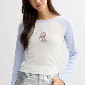 🆕 Kitten “Center of Attention” Long Sleeve Tee Juniors XL